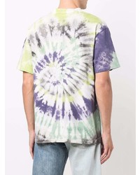 T-shirt à col rond imprimé tie-dye multicolore Aries