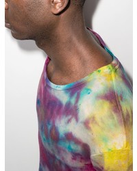 T-shirt à col rond imprimé tie-dye multicolore The Elder Statesman