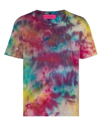 T-shirt à col rond imprimé tie-dye multicolore The Elder Statesman