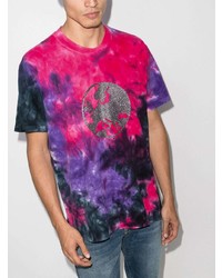 T-shirt à col rond imprimé tie-dye multicolore Natasha Zinko