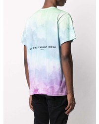 T-shirt à col rond imprimé tie-dye multicolore Amiri