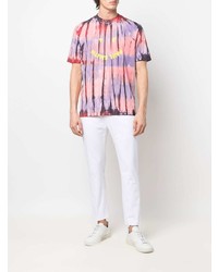 T-shirt à col rond imprimé tie-dye multicolore PS Paul Smith