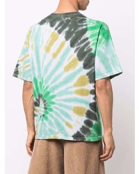 T-shirt à col rond imprimé tie-dye multicolore Kenzo