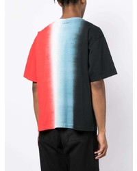 T-shirt à col rond imprimé tie-dye multicolore Sacai