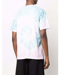 T-shirt à col rond imprimé tie-dye multicolore VERSACE JEANS COUTURE