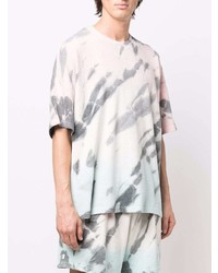 T-shirt à col rond imprimé tie-dye multicolore Bonsai