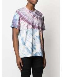 T-shirt à col rond imprimé tie-dye multicolore Amiri