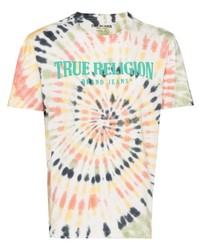 T-shirt à col rond imprimé tie-dye multicolore True Religion