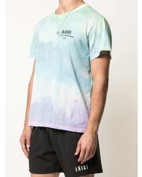 T-shirt à col rond imprimé tie-dye multicolore Amiri