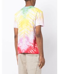 T-shirt à col rond imprimé tie-dye multicolore Stain Shade