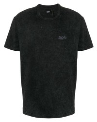 T-shirt à col rond imprimé tie-dye noir Blood Brother