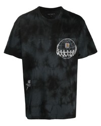 T-shirt à col rond imprimé tie-dye noir Carhartt WIP