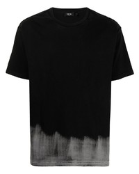 T-shirt à col rond imprimé tie-dye noir FIVE CM