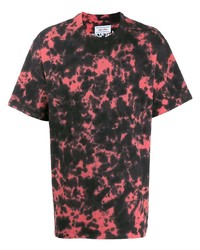 T-shirt à col rond imprimé tie-dye noir Just Don