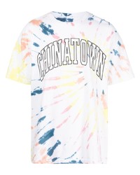 T-shirt à col rond imprimé tie-dye noir MA®KET