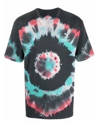 T-shirt à col rond imprimé tie-dye noir Mauna Kea