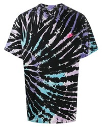 T-shirt à col rond imprimé tie-dye noir Nike