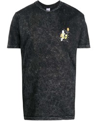 T-shirt à col rond imprimé tie-dye noir RIPNDIP