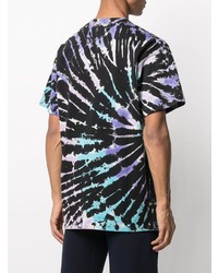 T-shirt à col rond imprimé tie-dye noir Nike