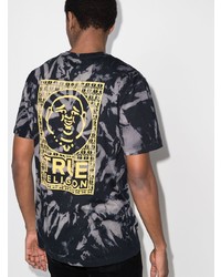 T-shirt à col rond imprimé tie-dye noir True Religion