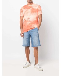 T-shirt à col rond imprimé tie-dye orange Paul Smith