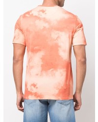 T-shirt à col rond imprimé tie-dye orange Paul Smith