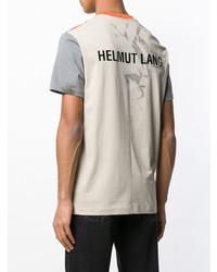 T-shirt à col rond imprimé tie-dye orange Helmut Lang