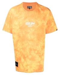 T-shirt à col rond imprimé tie-dye orange Izzue
