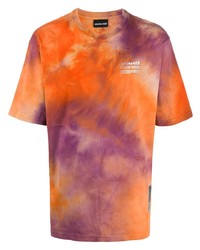 T-shirt à col rond imprimé tie-dye orange Mauna Kea