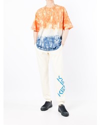 T-shirt à col rond imprimé tie-dye orange Kenzo