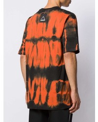 T-shirt à col rond imprimé tie-dye orange Mauna Kea