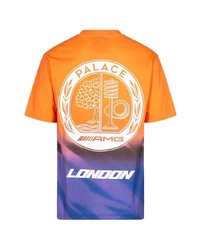 T-shirt à col rond imprimé tie-dye orange Palace