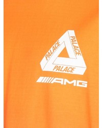 T-shirt à col rond imprimé tie-dye orange Palace