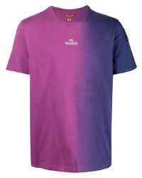 T-shirt à col rond imprimé tie-dye pourpre Parajumpers