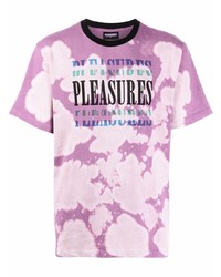 T-shirt à col rond imprimé tie-dye pourpre Pleasures