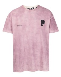 T-shirt à col rond imprimé tie-dye pourpre purple brand