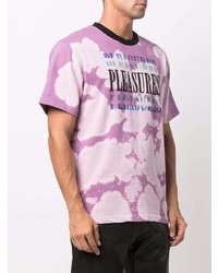 T-shirt à col rond imprimé tie-dye pourpre Pleasures