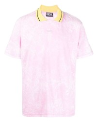 T-shirt à col rond imprimé tie-dye rose Diesel