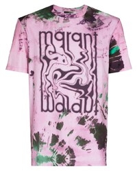 T-shirt à col rond imprimé tie-dye rose Isabel Marant