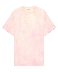 T-shirt à col rond imprimé tie-dye rose John Elliott