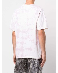 T-shirt à col rond imprimé tie-dye rose Pleasures