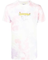T-shirt à col rond imprimé tie-dye rose RIPNDIP