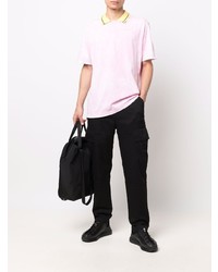 T-shirt à col rond imprimé tie-dye rose Diesel