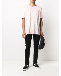 T-shirt à col rond imprimé tie-dye rose AllSaints