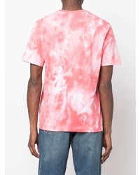 T-shirt à col rond imprimé tie-dye rose adidas
