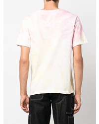 T-shirt à col rond imprimé tie-dye rose MSFTSrep