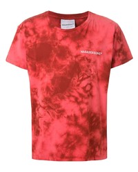 T-shirt à col rond imprimé tie-dye rouge Nasaseasons