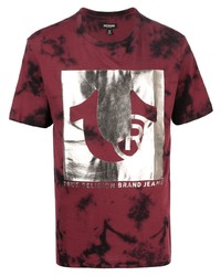 T-shirt à col rond imprimé tie-dye rouge True Religion