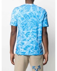 T-shirt à col rond imprimé tie-dye turquoise Sprayground