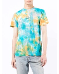 T-shirt à col rond imprimé tie-dye turquoise RIPNDIP